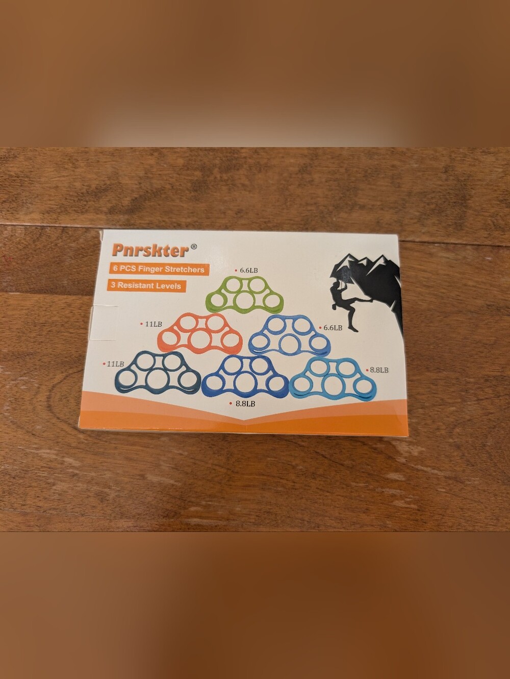 6 Pack Finger Stretchers 3 Resistant Levels Pnrskter New Open Box